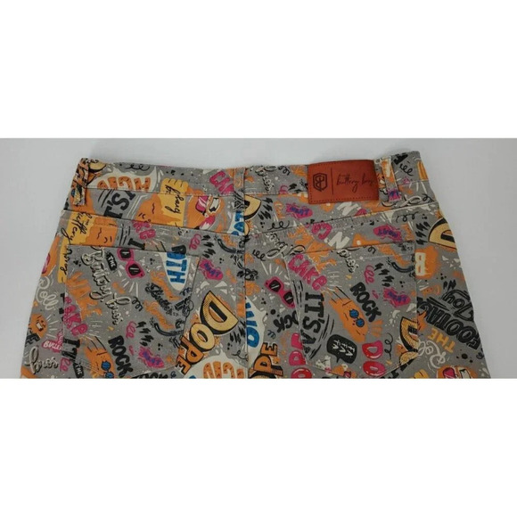 Born Primitive Men 'Jorts'Shorts Gray Cotton Blend Printed Buttery Bros Size 2XL - Picture 6 of 10